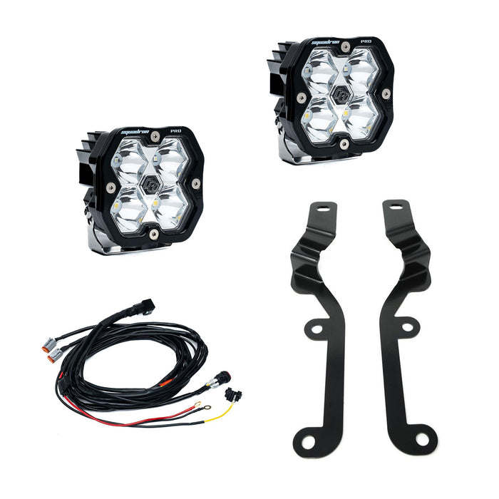 Baja Designs Squadron 2.0 Pro A - Pillar Light Kit - 2019 - 2024 Chevrolet Silverado 1500 (Clear, Spot) - Recon Recovery