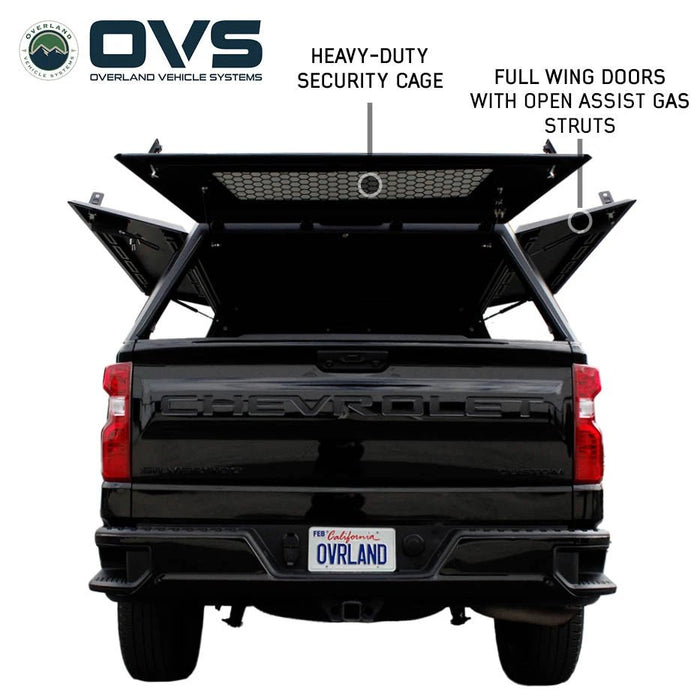 OVS Expedition Stainless Steel Truck Cap with Wing Doors For 2019-2027 Silverado & Sierra 1500 (5.8') - Recon Recovery