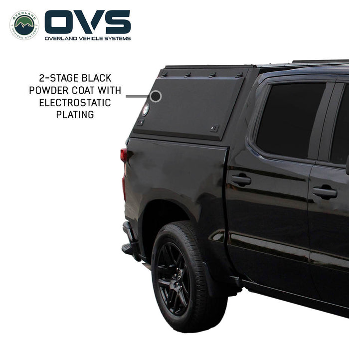 OVS Expedition Stainless Steel Truck Cap with Wing Doors For 2019-2027 Silverado & Sierra 1500 (5.8') - Recon Recovery