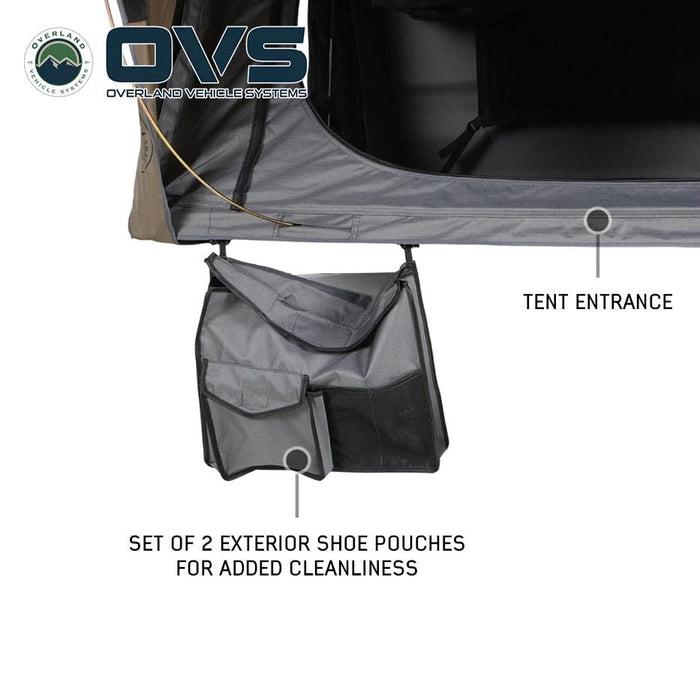 Overland Vehicle Systems Bushveld II Hard-Shell Rooftop Tent — 2+ Person, 4-Season, King-Size Sleeping Area - Recon Recovery