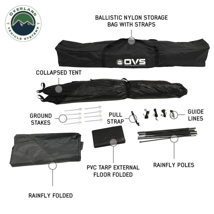 OVS Hub 4XL Ground Tent | Base Camp Tent – Quick Setup, 4 - Season Shelter - Recon Recovery