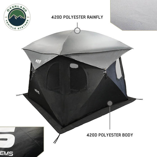 OVS Hub 4XL Ground Tent | Base Camp Tent – Quick Setup, 4 - Season Shelter - Recon Recovery