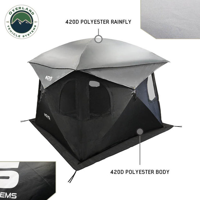 OVS Hub 4XL Ground Tent | Base Camp Tent – Quick Setup, 4 - Season Shelter - Recon Recovery