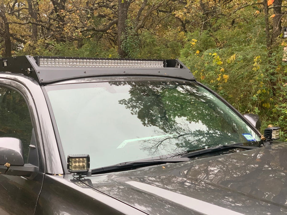 Low Profile Bolt On Premium Roof Rack With Light Guard For 2005 - 2023 Toyota Tacoma - Recon Recovery