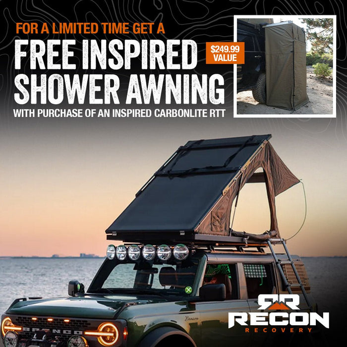 Inspired Overland Carbonlite Carbon Fiber Rooftop Tent V2 - Recon Recovery - Recon Recovery