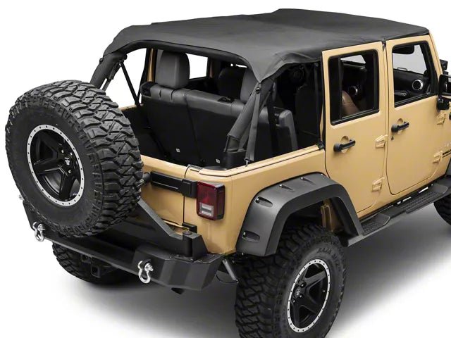 Smittybilt Extended Bikini Top Black Diamond For 2010 - 2018 Jeep Wrangler JK 4 Door - Recon Recovery - Recon Recovery