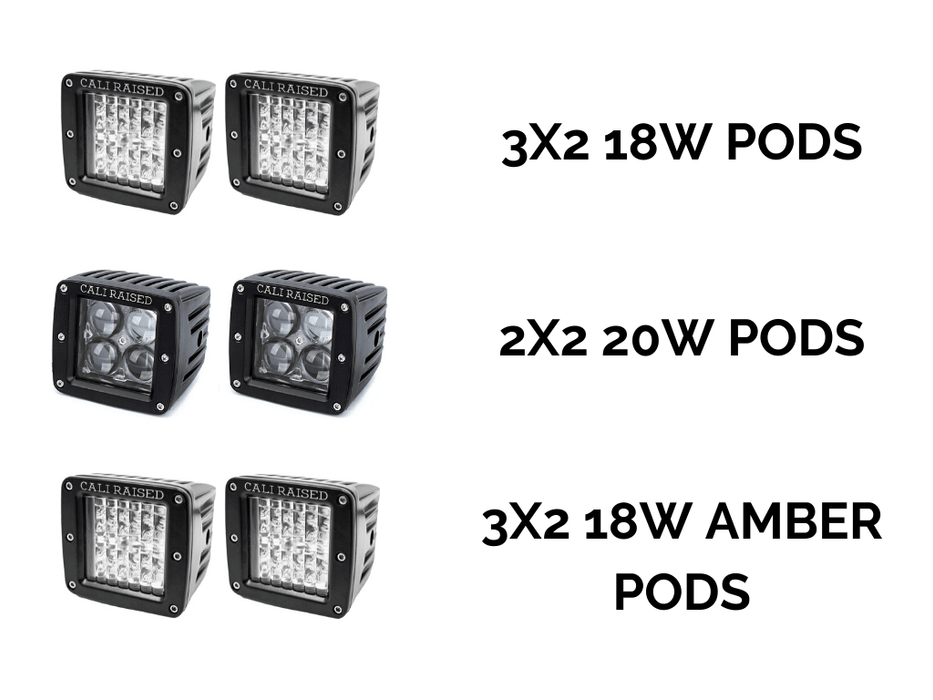 LED Fog Light Pod Replacements Brackets Kit For 2016-2023 Toyota Tacoma - Recon Recovery