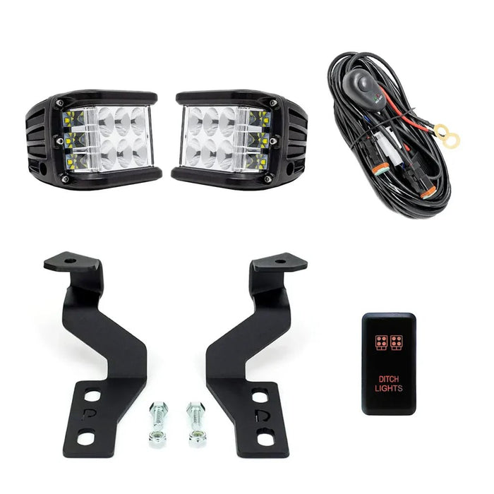 Low Profile Ditch Light Brackets Kit For 2003-2009 Toyota 4Runner - Recon Recovery