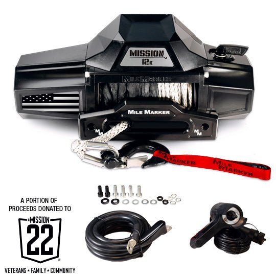 Mile Marker Mission Winch Flag Series - 12k - Recon Recovery