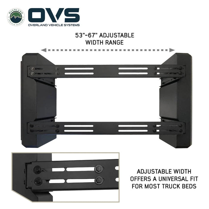 OVS Lockable Pod Rack Universal Bed Storage System with Adjustable Crossbars - Recon Recovery