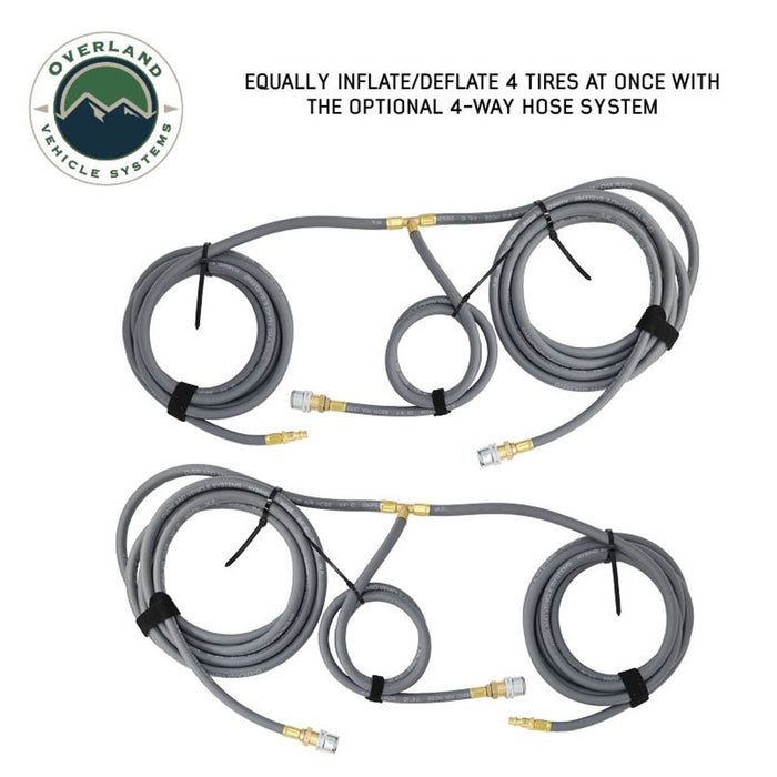 OVS Quick 2 or 4 Tire Inflation / Deflation System Ultra Fast Hose Kit for Car Trailer or Motorcycle - Recon Recovery