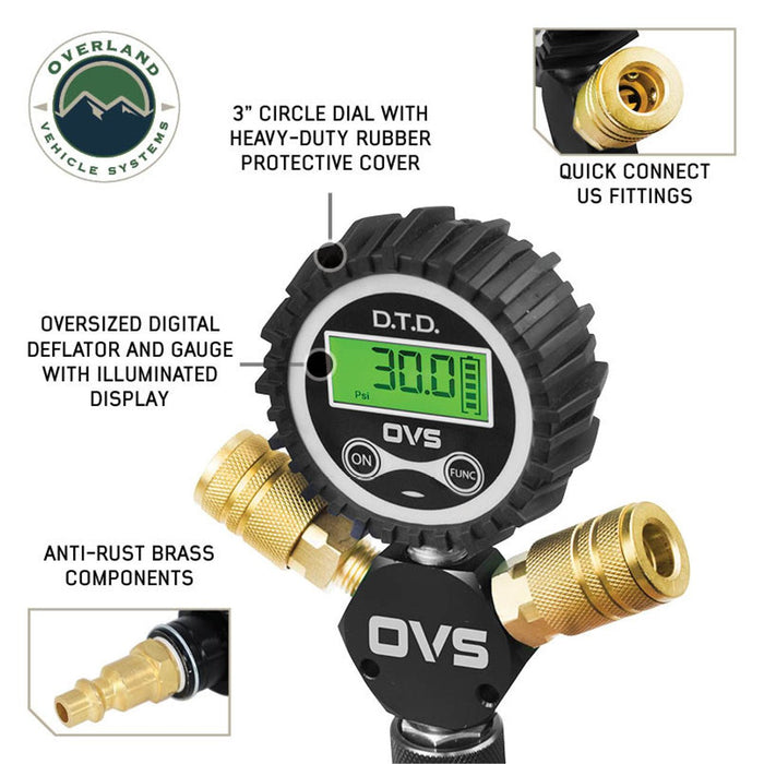 OVS Quick 2 or 4 Tire Inflation / Deflation System Ultra Fast Hose Kit for Car Trailer or Motorcycle - Recon Recovery