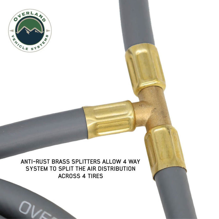 OVS Quick 2 or 4 Tire Inflation / Deflation System Ultra Fast Hose Kit for Car Trailer or Motorcycle - Recon Recovery