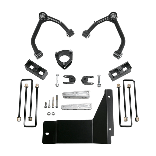 ReadyLIFT 4" SST Lift Kit Front with 3" Rear Blocks with Upper Control Arms for Cast Steel OE Upper Control Arms without Shocks for 2007-2013 Chevrolet/GMC Silverado 1500/Sierra 1500 with Aftermarket Wheels - Recon Recovery