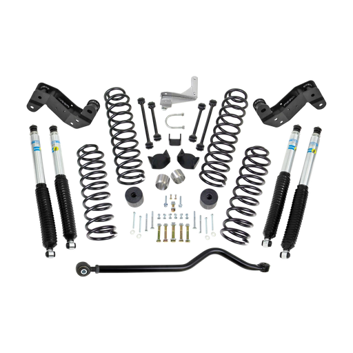 ReadyLIFT 4" Coil Spring Kit with Adjustable Track Bar, Caster Correction Bracket, Exhaust Spacer with Bilstein Shocks for 2017-2018 Jeep Wrangler JK/Wrangler JKU