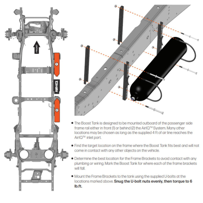 LOGIQ ReadyAir Frame Mounted Air Boost Tank + Mounting Hardware - Recon Recovery - Recon Recovery