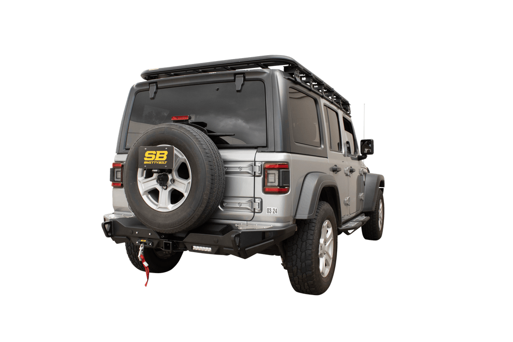 Smittybuilt XRC Gen3 Rear Winch Bumper with Hitch for 2018+ Jeep Wrangler JL - Recon Recovery