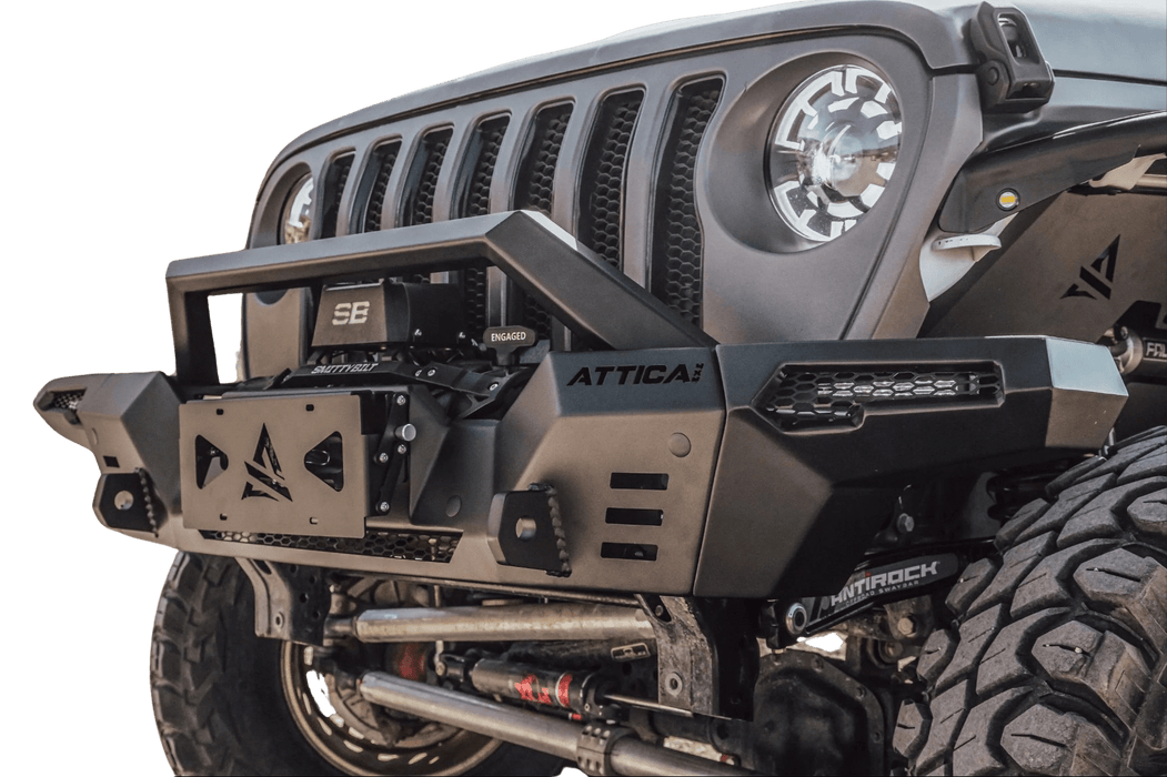 Attica 4x4 Frontier Series Front Bumper for 2019 - 2025 Jeep Wrangler JL & Gladiator JT - Recon Recovery - Recon Recovery