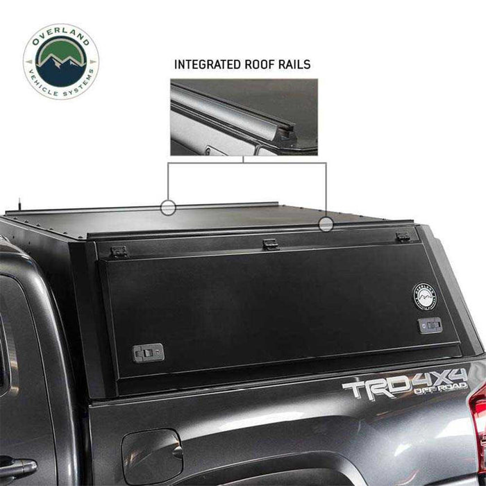 OVS Expedition Stainless Steel Bed Cap With Wing Doors for Toyota Tundra Side View
