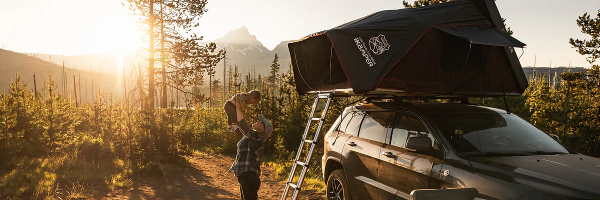ikamper skycamp 2.0 roof-top tent iKamper Skycamp 3.0 Mini Compact Rooftop Tent - 2 Person