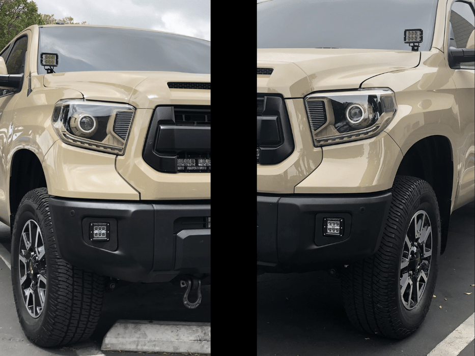 LED Fog Light Pod Replacement Mounting Brackets For 2014-2021 Toyota Tundra - Recon Recovery