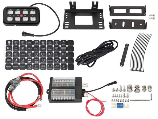 Vehicle Accessory 8 Switch Control System (Blue Backlighting) - Recon Recovery