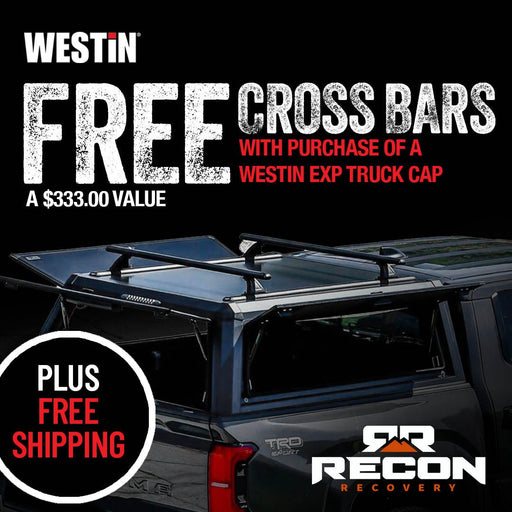 Free Westin Automotive Aluminum Bed Topper Cross Rails Black - Recon Recovery - Recon Recovery