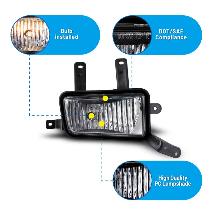 Winjet Fog Lights for 2014-2016 Chevrolet Suburban