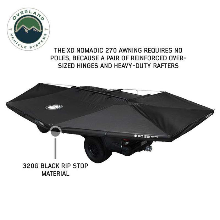 OVS Nomadic XD 270 Batwing Overland Awning w/ LED Lights - Recon Recovery