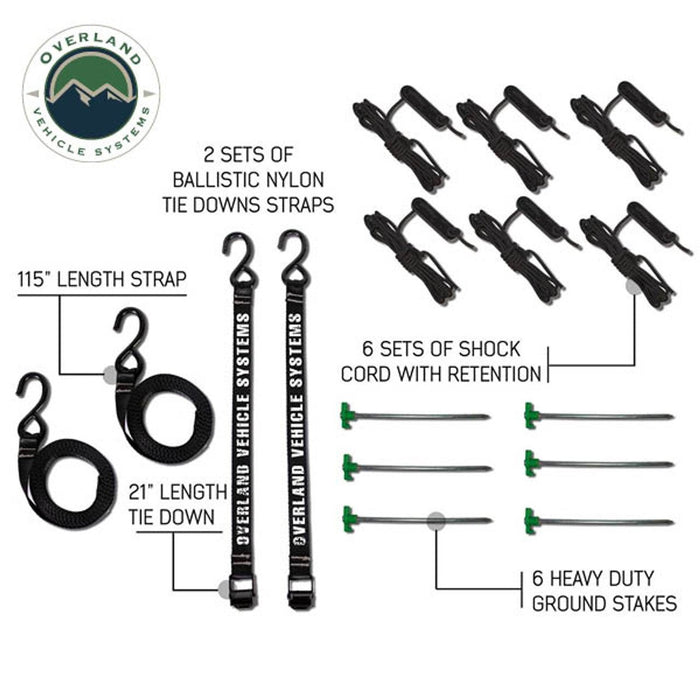 OVS Black XD Nomadic 180 Awning with HD Universal Brackets - Recon Recovery - Recon Recovery