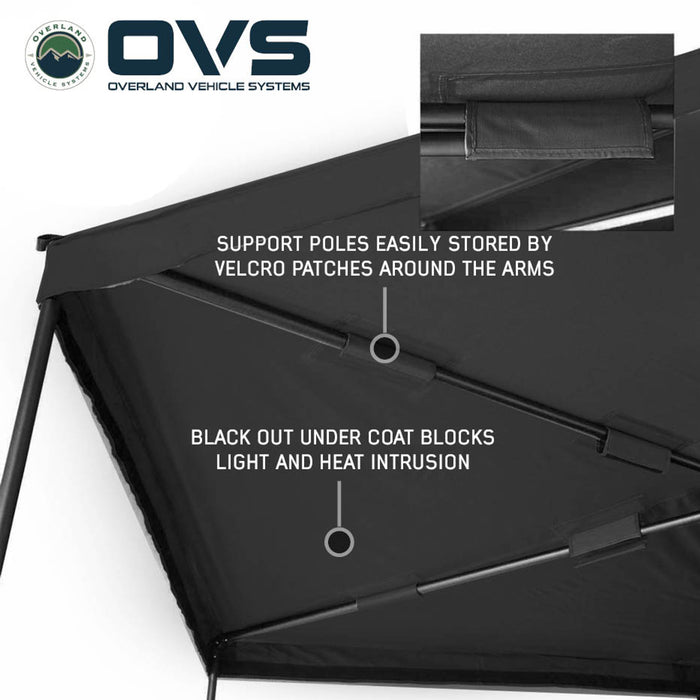 OVS XD Nomadic 270 LTE Awning – 270° Compact Overland Shade Shelter - Recon Recovery