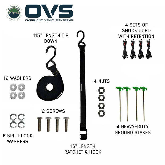 OVS XD Nomadic 270 LTE Awning – 270° Compact Overland Shade Shelter - Recon Recovery