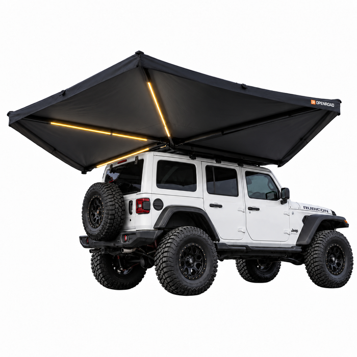 Openroad 270 Degree Free Standing Trail Series Awning With LEDs & Mounting Hardware