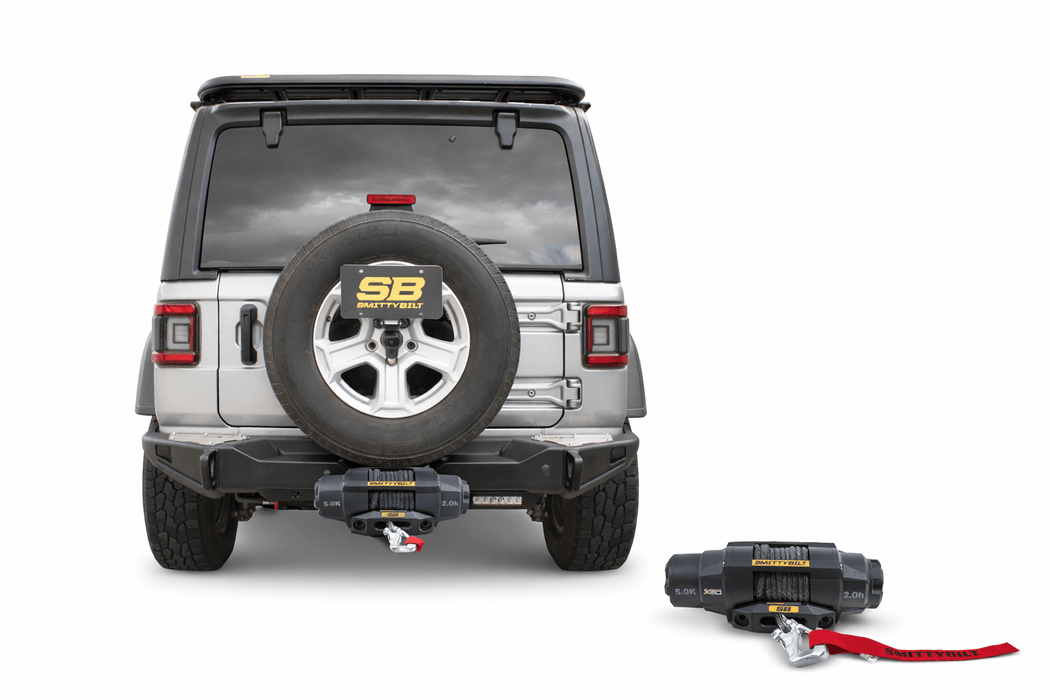 Smittybuilt XRC Gen3 Rear Winch Bumper with Hitch for 2018+ Jeep Wrangler JL - Recon Recovery