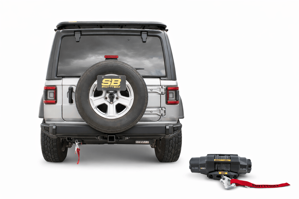 Smittybuilt XRC Gen3 Rear Winch Bumper with Hitch for 2020+ Jeep Gladiator JT - Recon Recovery