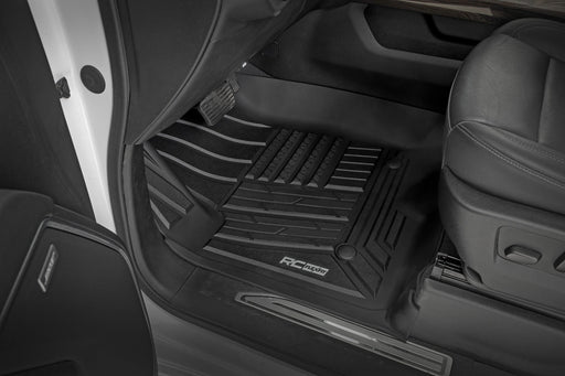Rough Country Flex - Fit Floor Mats for 2019 - 2026 Chevy/GMC 1500 & 2500HD/3500HD - Recon Recovery