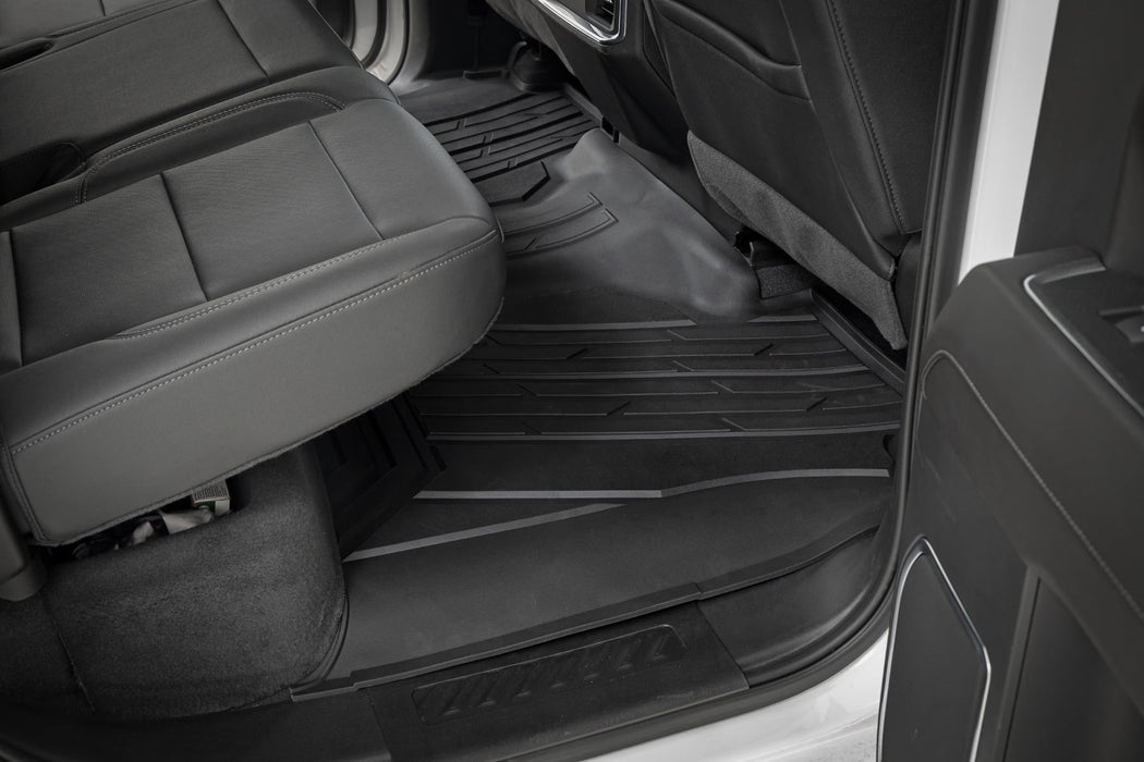 Rough Country Flex - Fit Floor Mats for 2019 - 2026 Chevy/GMC 1500 & 2500HD/3500HD - Recon Recovery