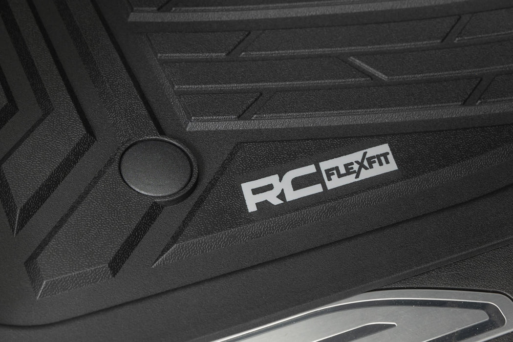 Rough Country Flex - Fit Floor Mats for 2019 - 2026 Chevy/GMC 1500 & 2500HD/3500HD - Recon Recovery