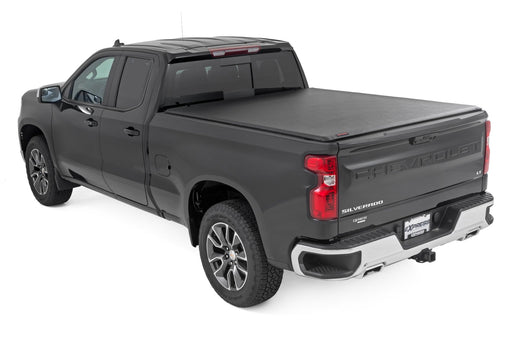 Rough Country Soft Roll Up Bed Cover for 2019 - 2026 Chevy/GMC Sierra 1500/Silverado 1500 - Recon Recovery