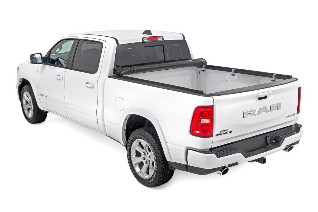 Rough Country Soft Roll Up Bed Cover for 2021 - 2024 Ram 1500 & 1500 TRX - Recon Recovery