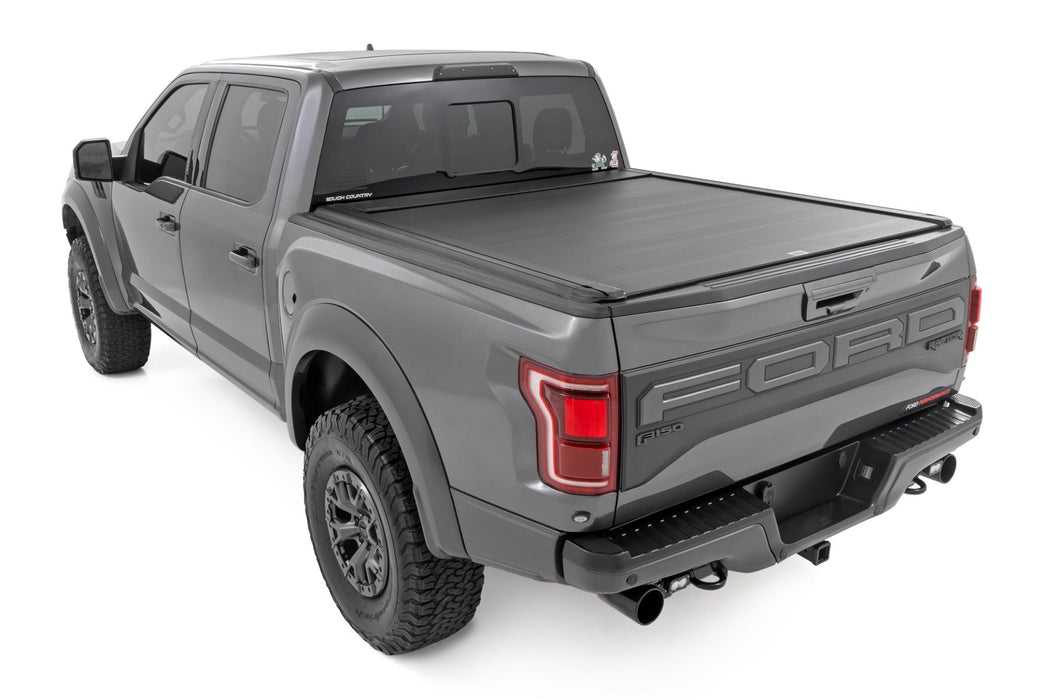 Rough Country Powered Electric Retractable Tonneau Cover for 2022-2024 Ford Lightning - 5' 7" Bed