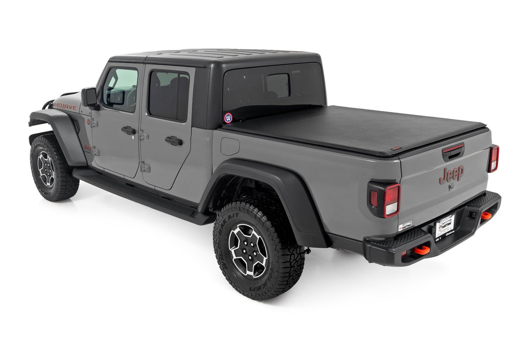 Rough Country Soft Roll Up Tonneau Cover for 2020-2024 Jeep Gladiator JT - Recon Recovery