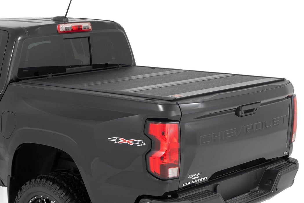 Rough Country Hard Fold Low Profile Aluminum 5' Bed Tonneau Cover for 15-22 Colorado Canyon