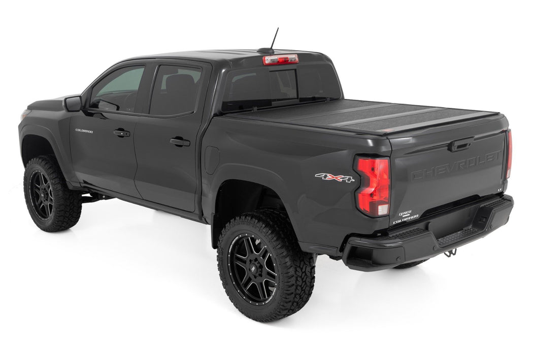 Rough Country Hard Fold Low Profile Aluminum 5' Bed Tonneau Cover for 15-22 Colorado Canyon