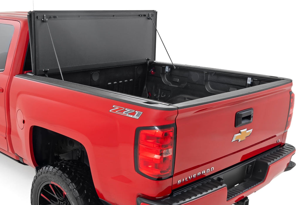 Rough Country Hard Tri - Fold Flip Up Bed Cover Chevy/GMC 1500 (14 - 18 & Classic) - Recon Recovery