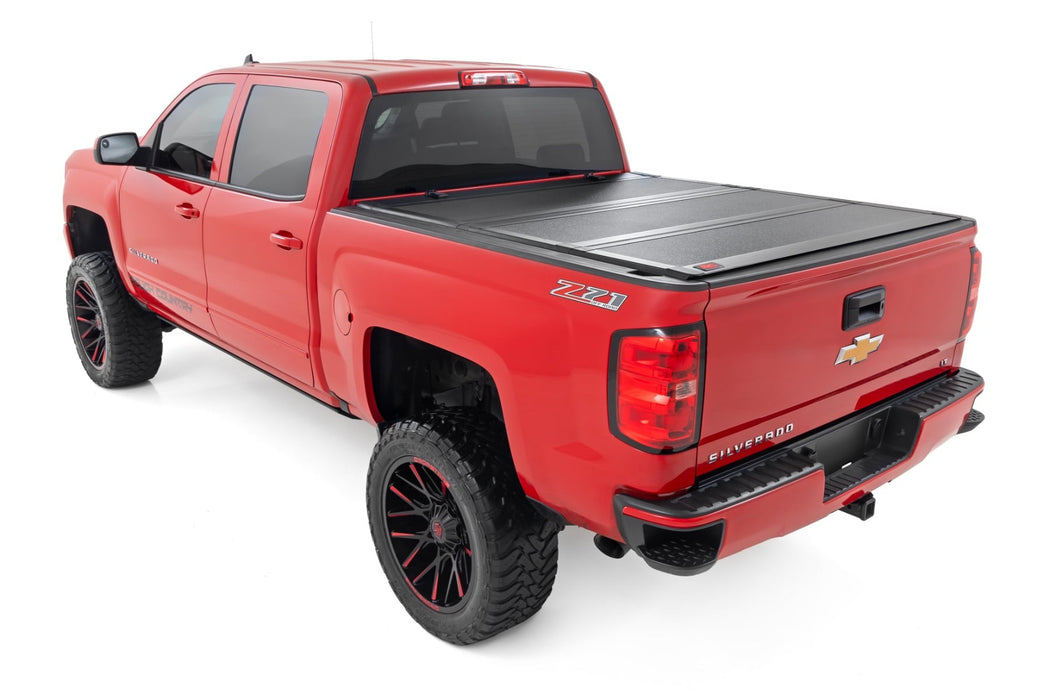 Rough Country Hard Tri - Fold Flip Up Bed Cover Chevy/GMC 1500 (14 - 18 & Classic) - Recon Recovery