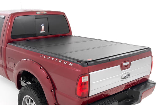 Rough Country Low Profile Tri Fold Aluminum Tonneau Cover for 1999 - 2016 Ford F250 F350 (6' 10" Bed) - Recon Recovery