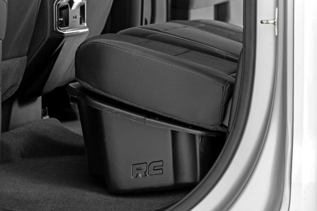 Rough Country Under Seat Storage with Locking Lid for 2019 - 2026 Chevy/GMC 1500 & 2500HD/3500HD - Recon Recovery