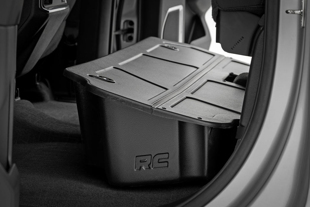 Rough Country Under Seat Storage with Locking Lid for 2019 - 2026 Chevy/GMC 1500 & 2500HD/3500HD - Recon Recovery