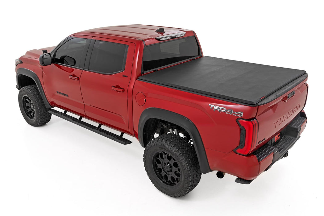 Rough Country Soft Tri - Fold Bed Cover for 2022 - 2026 Toyota Tundra - Recon Recovery